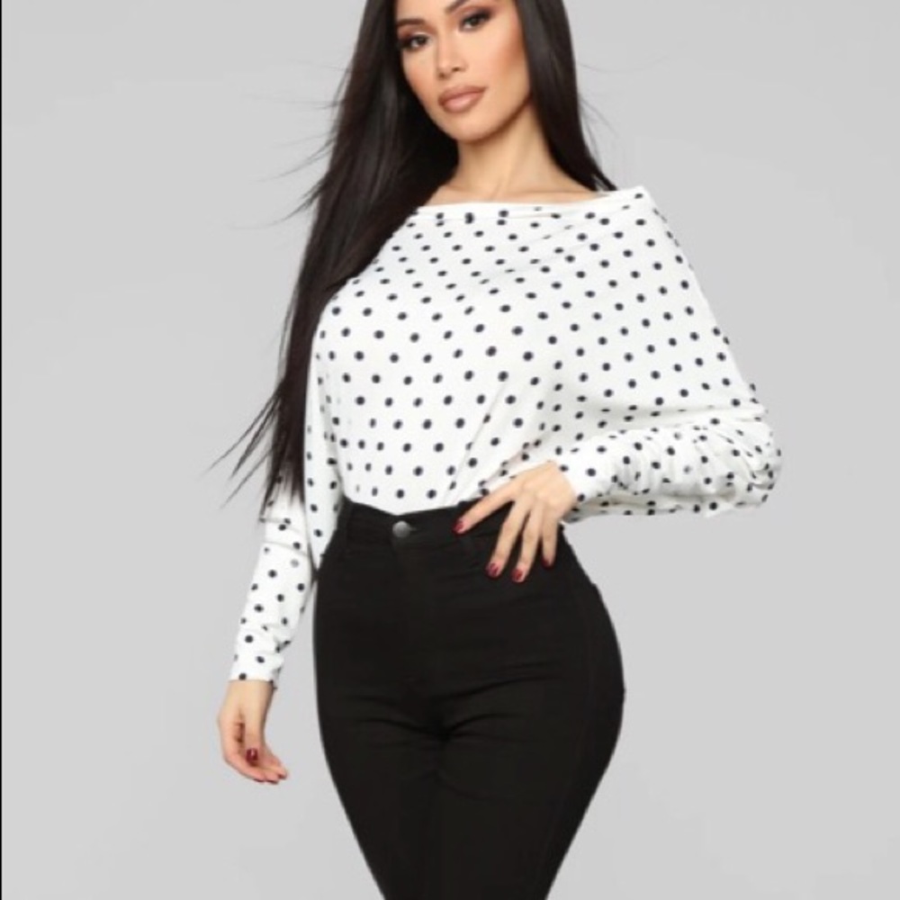 Fashionnova Bat sleeve off shoulder top